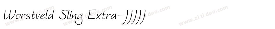 Worstveld Sling Extra字体转换